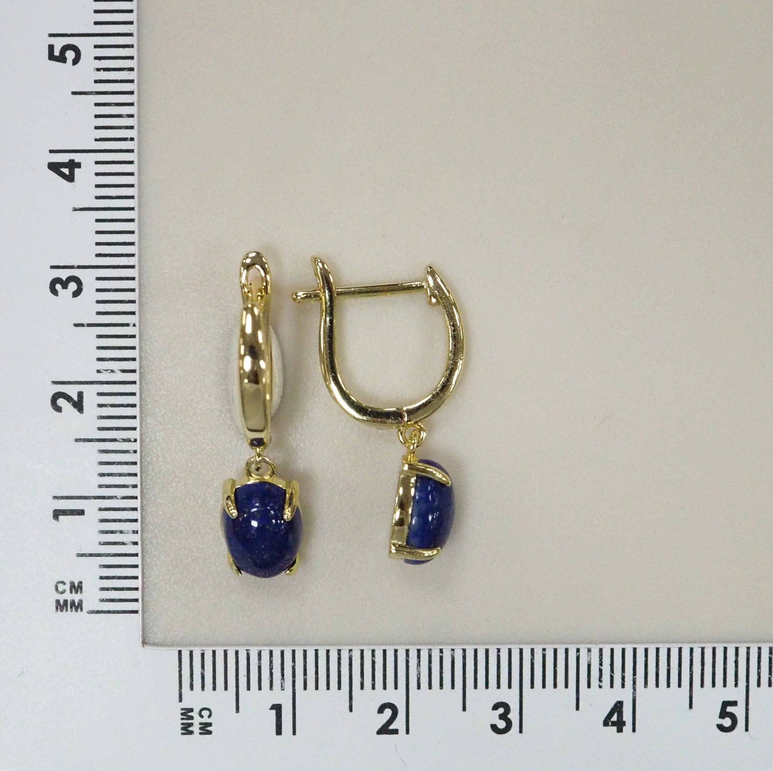 Серебряные серьги с лазуритами